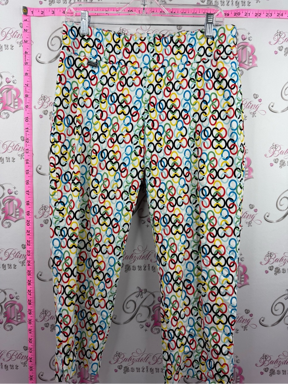 Peck & Peck capri pants White Multicolor Loop-Print